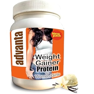 advanta women weight amp mass gainer protein powder  1 kg vanilla