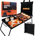 Adventure Seeka 24" Heavy Duty Folding Campfire Grill, Food-Safe Cooking Surface, Compact Folding Design, Portable Grill Grate & Griddle for Campfire Cooking, Australian Designed & Owned