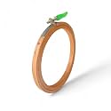 ADW CRAFT'S 5 INCH Embroidery Wooden Hoop, Pack of 1, Round, Wooden & Plastic, Perfect for Craft Hoop Frame
