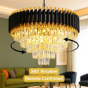 Adwait 800MM Black Gold Moving chandelier Chandelier