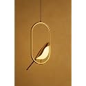 Golden Bird 3-Light Modern LED Hanging Light – Ceiling Pendant Lamp for Living Room, Bedroom, Home Decoration, Café &amp; Bar (White/Warm White/Neutral White)