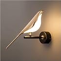 LED Bird Wall Light Lamp for Home &amp; Decor Interior Lighting | Beautiful Wall Hanging Bird Lamp | 3 Color Mode (Warm, Natural, White) | Light Weight | Gold Plated-Bird Light-Pack of 1