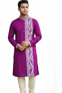 Adwaita Global Men Applique Straight Kurta