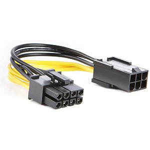 6-pin to 8-pin pcie adapter cable 6-pin to 8-pin pcie express power adapter cable suitable for connecting pci-x card from ati and nvidia for video card pack of 1