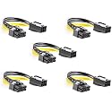 6-Pin to 8-Pin Pcie Adapter Cable, 6-pin to 8-pin PCIe Express Power Adapter Cable Suitable for Connecting PCI-X Card from ATI and NVIDIA for Video Card (Pack of 5)