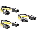 6-Pin to 8-Pin Pcie Adapter Cable, 6-pin to 8-pin PCIe Express Power Adapter Cable Suitable for Connecting PCI-X Card from ATI and NVIDIA for Video Card (Pack of 3)