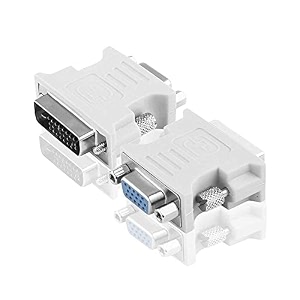 dvi vga adapter dvi-i 245 male to vga hd15 female adapter computer pc host laptop graphics card to hdtv lg hp dell monitor and projector blue