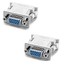 DVI VGA Adapter DVI-I 24+5 Male to VGA HD15 Female Adapter Computer, PC Host, Laptop, Graphics Card to HDTV, LG HP Dell Monitor and Projector (Pack of 2)