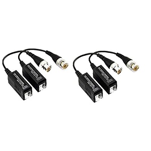 passive hdcvi-transceiver single chennel cctv camera video balun for ahdhdcvihdtvi pack of 2