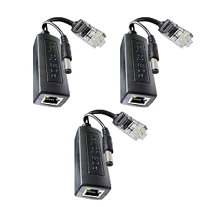 power over ethernet adapter poe splitter active 48v to 12v compatible with poe devices poe switches ip camera ip phone poe5 pack of 3