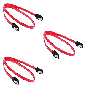 sata sata 3 cable 15gbs3gbs6gbs for hard-disk amp ssd cable with locking latch pack of 3red