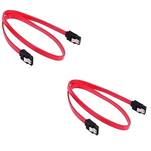 sata sata 3 cable 15gbs3gbs6gbs for hard-disk amp ssd cable with locking latch pack of 2red