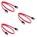 SATA (SATA 3) Cable 1.5GB/s,3GB/s,6GB/s for Hard-Disk &amp; SSD Cable with Locking Latch (Pack of 3),Red