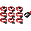 SATA (SATA 3) Cable 1.5GB/s, 3GB/s, 6GB/s for Hard-Disk and SSD Cable with Locking Latch (Pack of 10)(Red)