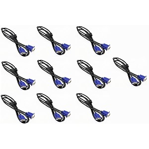 vga to vga cable 15 meter support pcmonitorlcdled plasma projector tft vga to vga converter adapter cable pack of 10blue