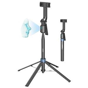 adzoy professional adl-q13 intelligent ai tracker selfie stick 180cm wide angle 360 degrees gimbal foldable auto face tracking with remote  overhead phone holder stabilizer
