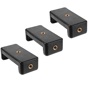 adzoy set of 3 adjustable e-clip bracket clamp mount with 1434 screw hole for selfie self-timer monopod tripod kit and versatile support for your device which enhance your photography and videography