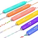 AECHY Dual Tip Dual-Color Gradient Pattern Roller&Glitter Highlighters,6Pcs