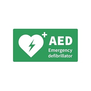 AED Emergency Defibrillator sign Board, Foam board fixed with PVC ...