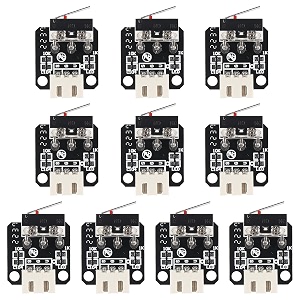 10pcs micro mechanical switch 3d printer part end stop limit switch 3 pin compatible with cnc ramps 14 reprap 3d printer cr-10 10ss4s5ender 3ender 3 proender 3 v2