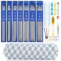 Aeelike Double Pointed Knitting Needles Set, Short Straight Needle, 7 Size
