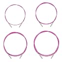 Aeelike Interchangeable Knitting Needle Cables, 4 Lengths 16'' 24''32''40''