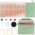 Aeelike 13 Pairs Interchangeable Knitting Circular Needles 3-10.0mm, Green