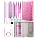 Aeelike Interchangeable Knitting Circular Needles 3-10.0mm, Purple Heart