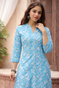 AEESHA COLLECTION Women Printed Floral Print Frontslit