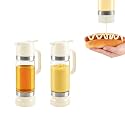 Aelga 12 oz Honey Dispenser, No-Drip Syrup Dispenser with Handle, 2 Pcs