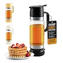 Aelga 12oz No-Drip Honey Dispenser, Glass Honey Pot with Handle