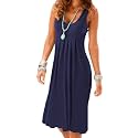 AELSON Womens Summer Casual Sleeveless Mini Printed Vest Dresses