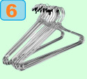 AENON FASHION Chrome Finish Silver Steel Hangers Steel Saree Pack of 6 Hangers For  Saree