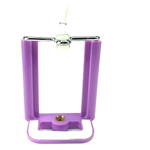 aeoss  camera stand clip bracket holder tripod monopod mount adapter for mobile phone purple