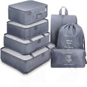 Aepigo 7Pcs Set Travel Organizer Packing Travel Toiletry Kit (Grey)