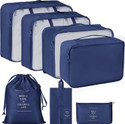 Aepigo 7Pcs Set Travel Organizer Packing Travel Toiletry Kit (Blue)