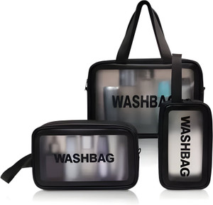 aepigo travel cosmetic bag clear makeup pouch set travel toiletry wash bag for women travel toiletry kit