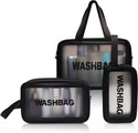 Aepigo Travel Cosmetic Bag Clear Makeup Pouch Set Travel Toiletry Wash Bag For Women Travel Toiletry Kit