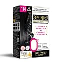 Aequo Organic Cream Hair Color for Women – 1N Natural Jet Black, Hypoallergenic Permanent Hair Dye with QH+ Patented Bioactives, 0% PPD &amp; SLS, Organic Professional Hair Colour, 170 ml