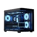 AeroCool P300C Mid-Tower Dual Chamber PC Case 3 Pre-Installed Fans High-Airflow Panoramic Tempered Glass RGB Lighting 360mm Radiator Support Customizable Cooling System Cable Management Gaming Builds