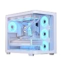 AeroCool P500C Mid-Tower Dual Chamber PC Case 4 Pre-Installed Fans High-Airflow Panoramic Tempered Glass RGB Lighting 360mm Radiator Support Customizable Cooling System Cable Management Gaming Builds