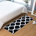 AEROHAVEN™ Glorious Super Soft Microfiber Abstract Moroccan Designer Anti Slip Kitchen/Bedside Runner Rug - BM-14 (Blue, 40 cm x 120 cm(Runner))