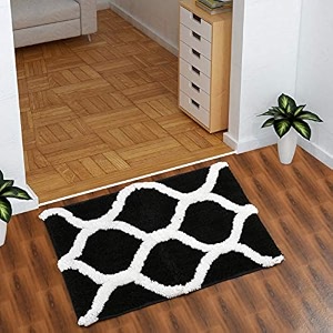 aerohaven glorious super soft microfiber designer anti slip bathmat black 40 x 60 cm