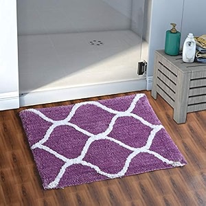 aerohaven glorious super soft microfiber designer anti slip bathmat wine 40 x 60 cm