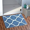 AEROHAVEN™ Glorious Super Soft Microfiber Designer Anti Slip Bathmat (Aqua, 40 x 60 cm)