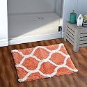 AEROHAVEN™ Glorious Super Soft Microfiber Designer Anti Slip Bathmat - BM - 14 (Peach, 40 x 60 cm)