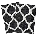 AEROHAVEN™ Glorious Super Soft Microfiber Designer Anti Slip Bathmat - BM - 14 (Grey, 40 x 60 cm (Set of 2))