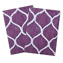AEROHAVEN™ Glorious Super Soft Microfiber Designer Anti Slip Bathmat - BM - 14 (Wine, 40 x 60 cm (Set of 2))