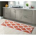 AEROHAVEN™ Glorious Super Soft Microfiber Designer Anti Slip Bathmat - BM - 14 (Peach, 50 cm x 180 cm(Runner))