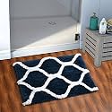 AEROHAVEN™ Glorious Super Soft Microfiber Designer Anti Slip Bathmat - BM - 14 (Navy, 40 x 60 cm)